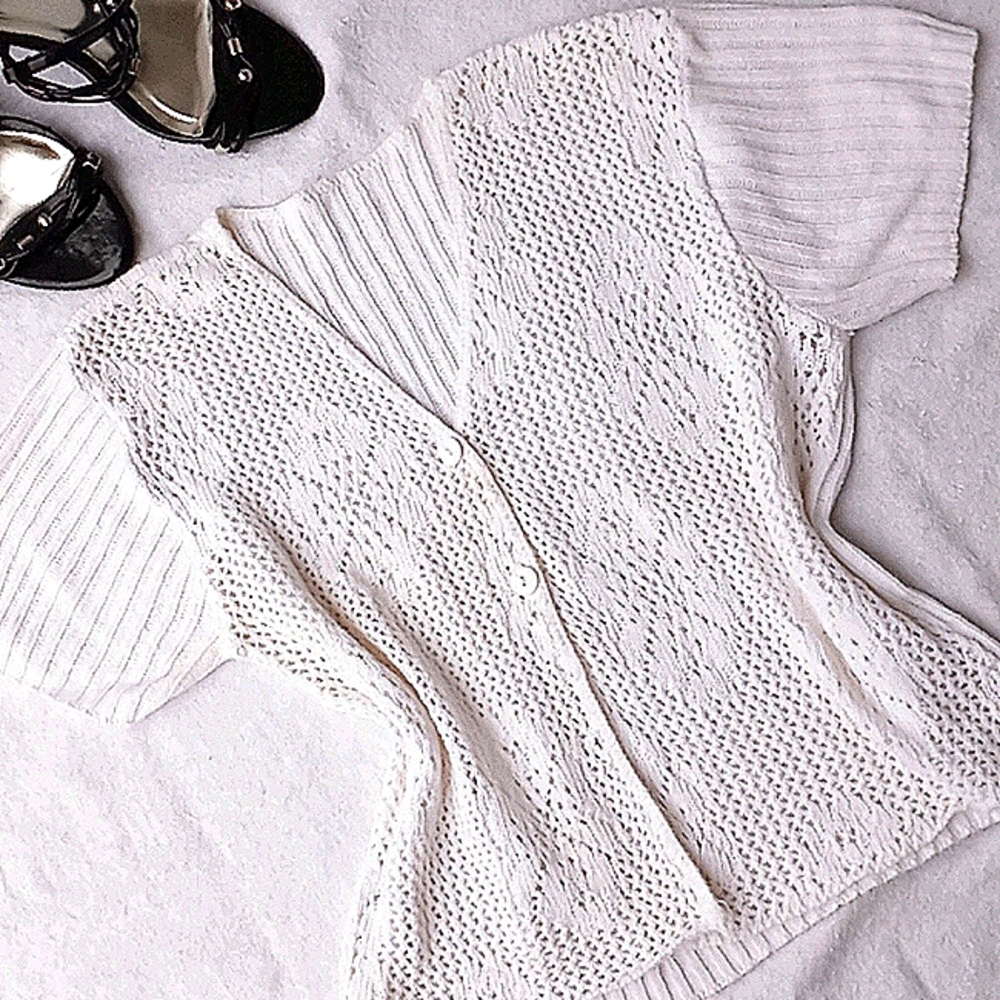 Vtg Crochet Sweater